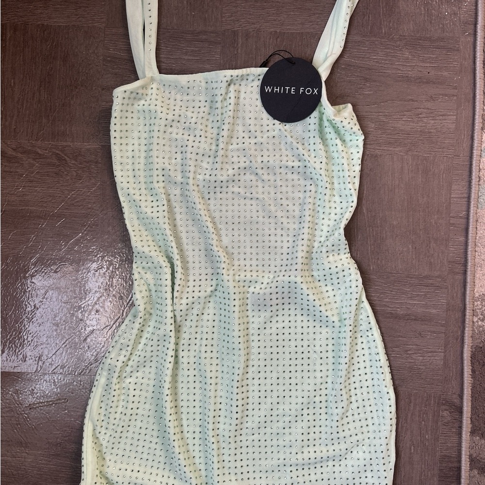 White Fox Boutique Light Green Mini Dress